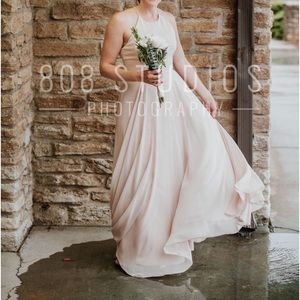 Champagne bridesmaid dress gown